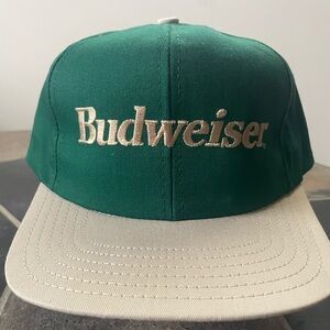 Budweiser Forest Green and Beige Hat
